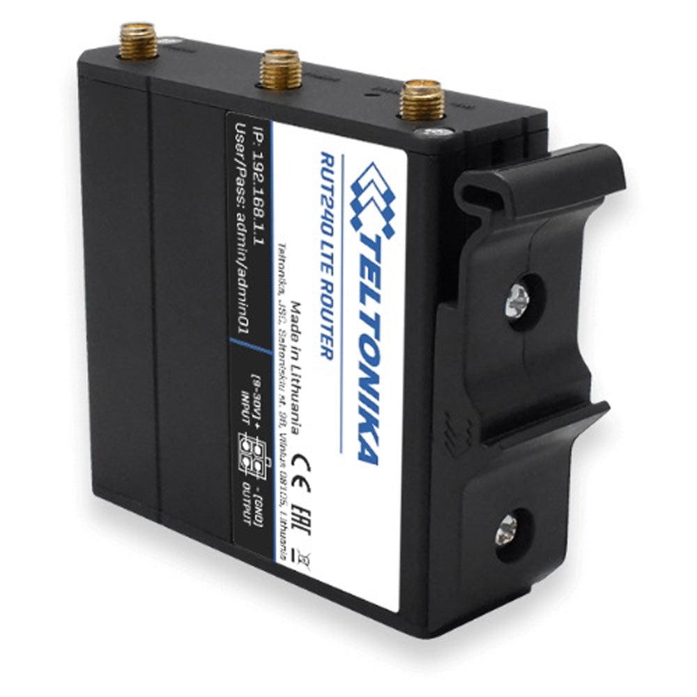 Teltonika Compact DIN Rail Mounting Kit 35mm DIN Rail ABS PC Plastic for Teltonika RUT and TRB Series