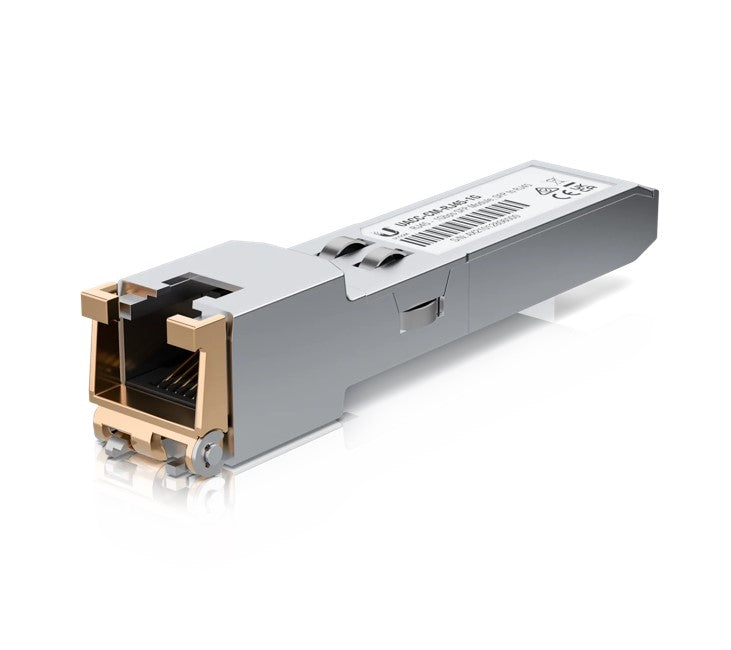Ubiquiti SFP to RJ45 Transceiver Module 1000Base-T Copper SFP Transceiver 1Gbps Throughput Rate Supports Up to 100m