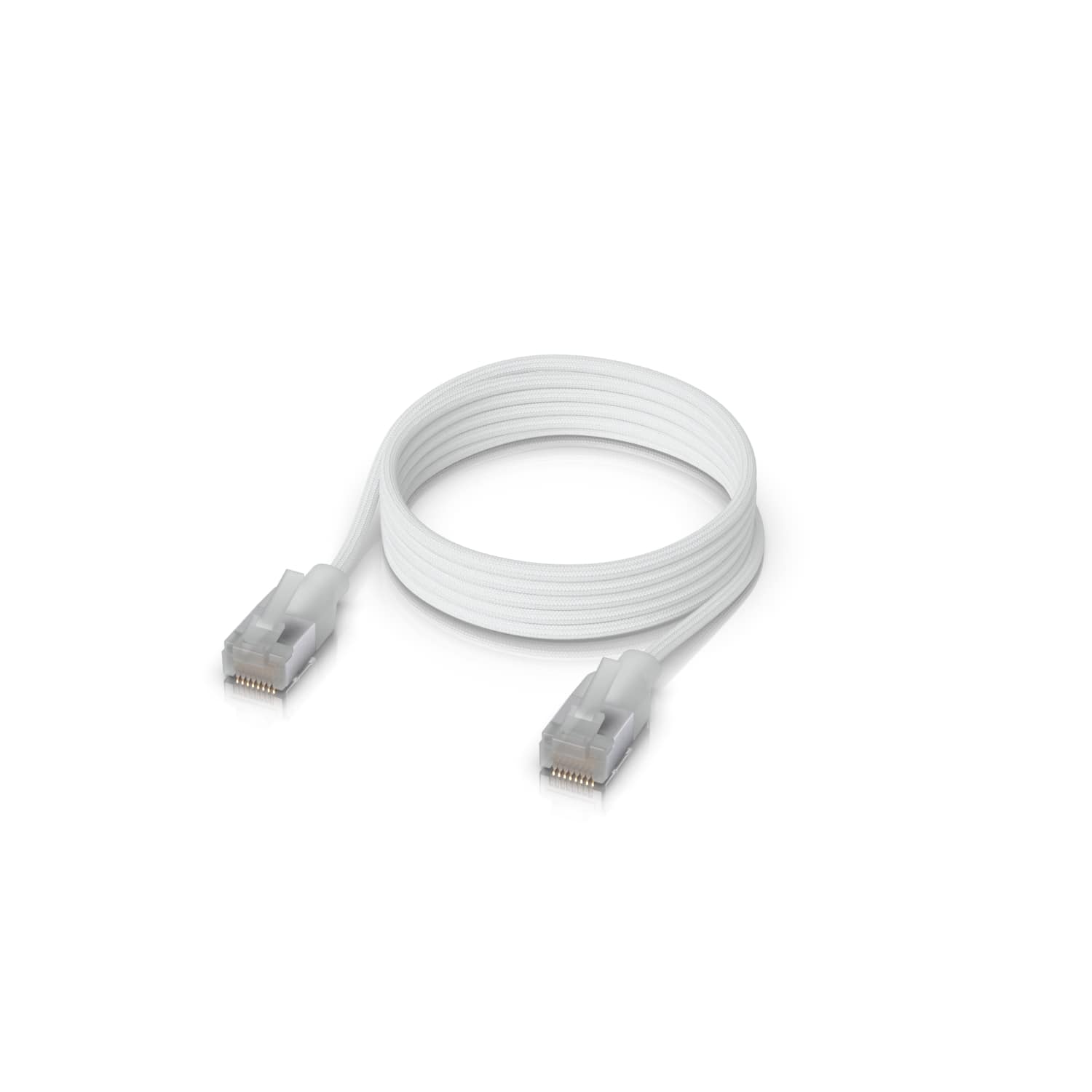 Ubiquiti UniFi Premium Braided Indoor Patch Cable 1 Meter with Translucent Booted RJ45 Connectors Colour White