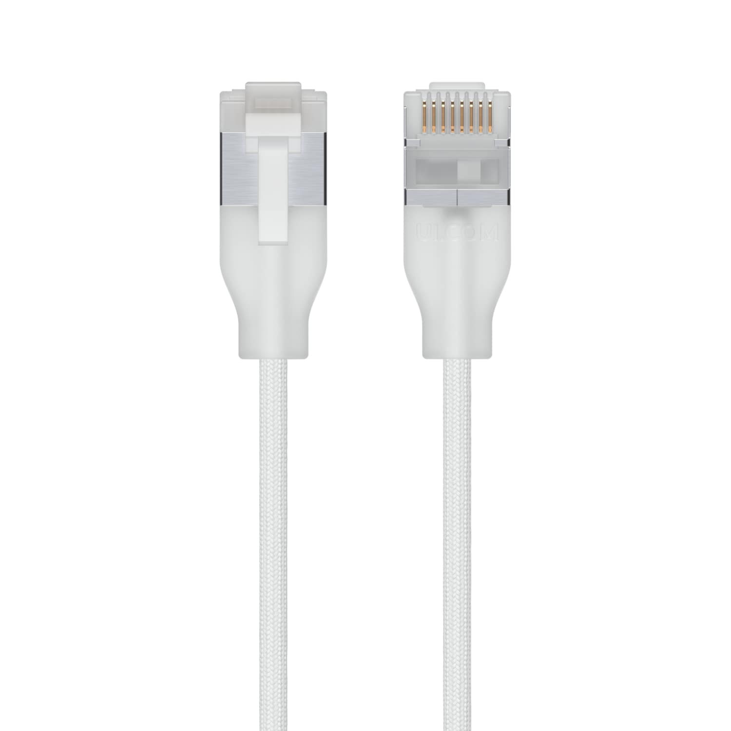 Ubiquiti UniFi Premium Braided Indoor Patch Cable 2 Meter with Translucent Booted RJ45 Connectors Colour White