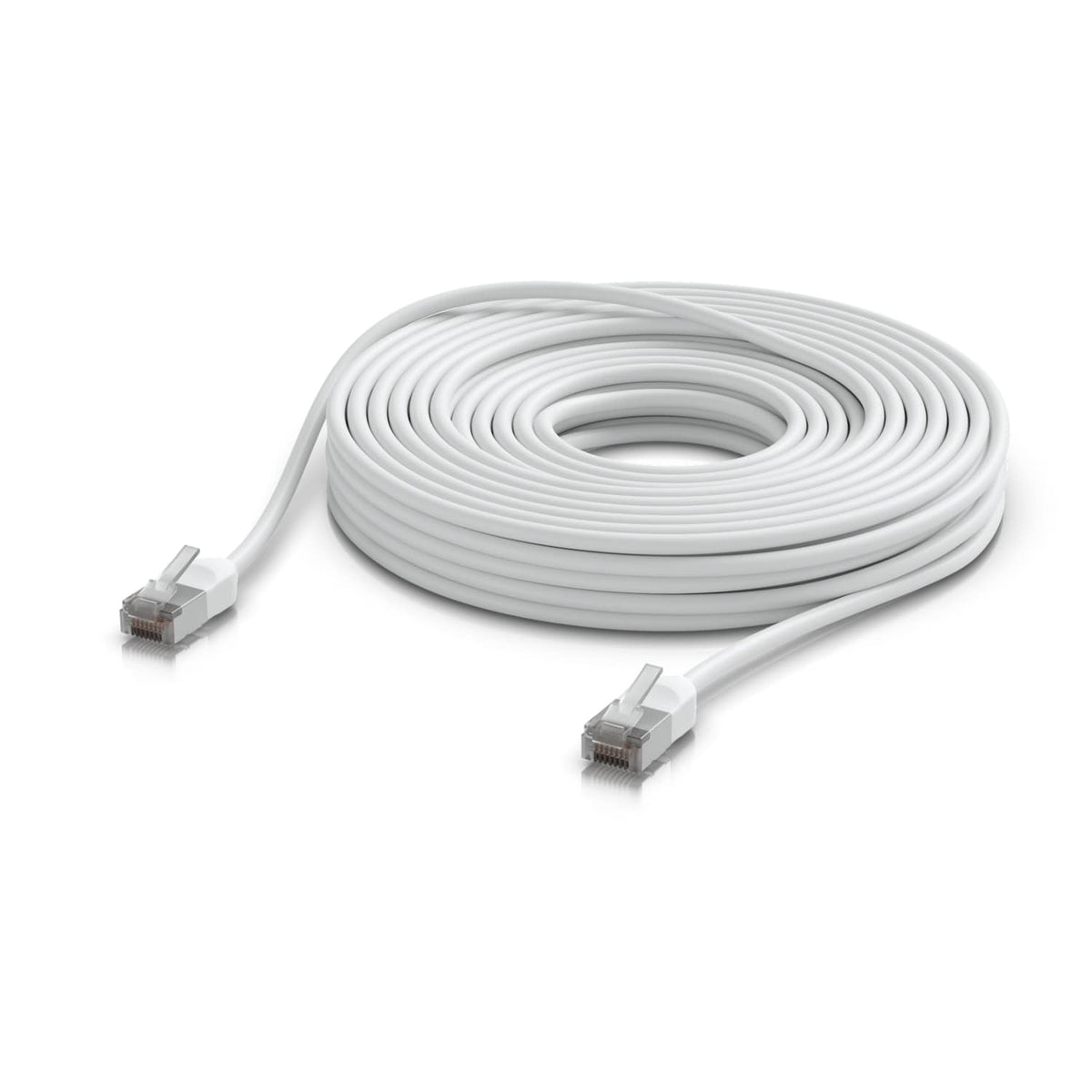 Ubiquiti UniFi Premium Rugged Outdoor Shielded Patch Cable 15 Meter with Frosted Booted RJ45 Connectors Colour White