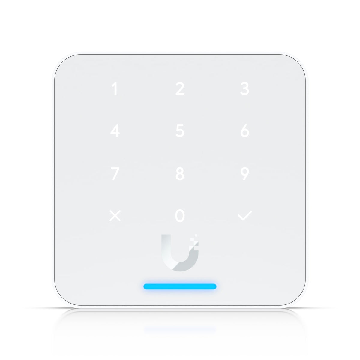 Ubiquiti Reader Flex White Third Generation NFC Card Reader with Keypad and Apple Touch Pass Support Outdoor IP55 Powered via PoE