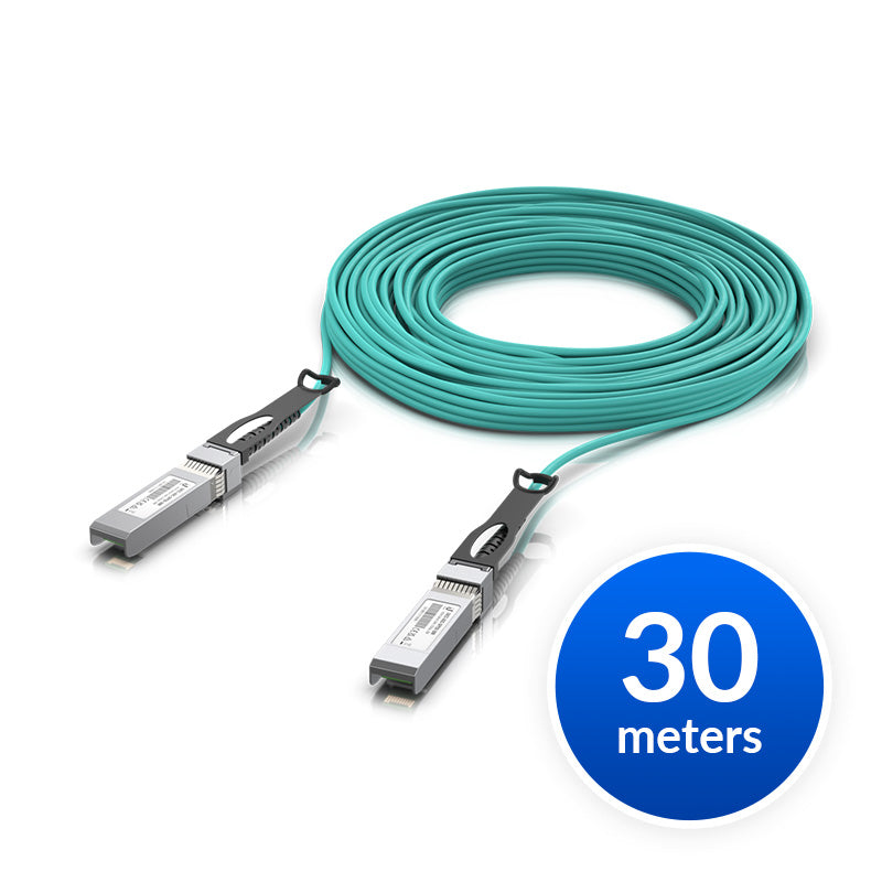 Ubiquiti 25 Gbps Long Range SFP28 Direct Attach Cable 30 Meter Length Supporting 25 10 1 Gbps Data Rates