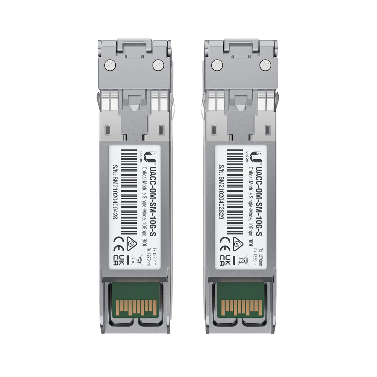 Ubiquiti 10 Gbps Bidirectional Single Mode Optical Module 2 Pack Supporting Connections Up to 10 km