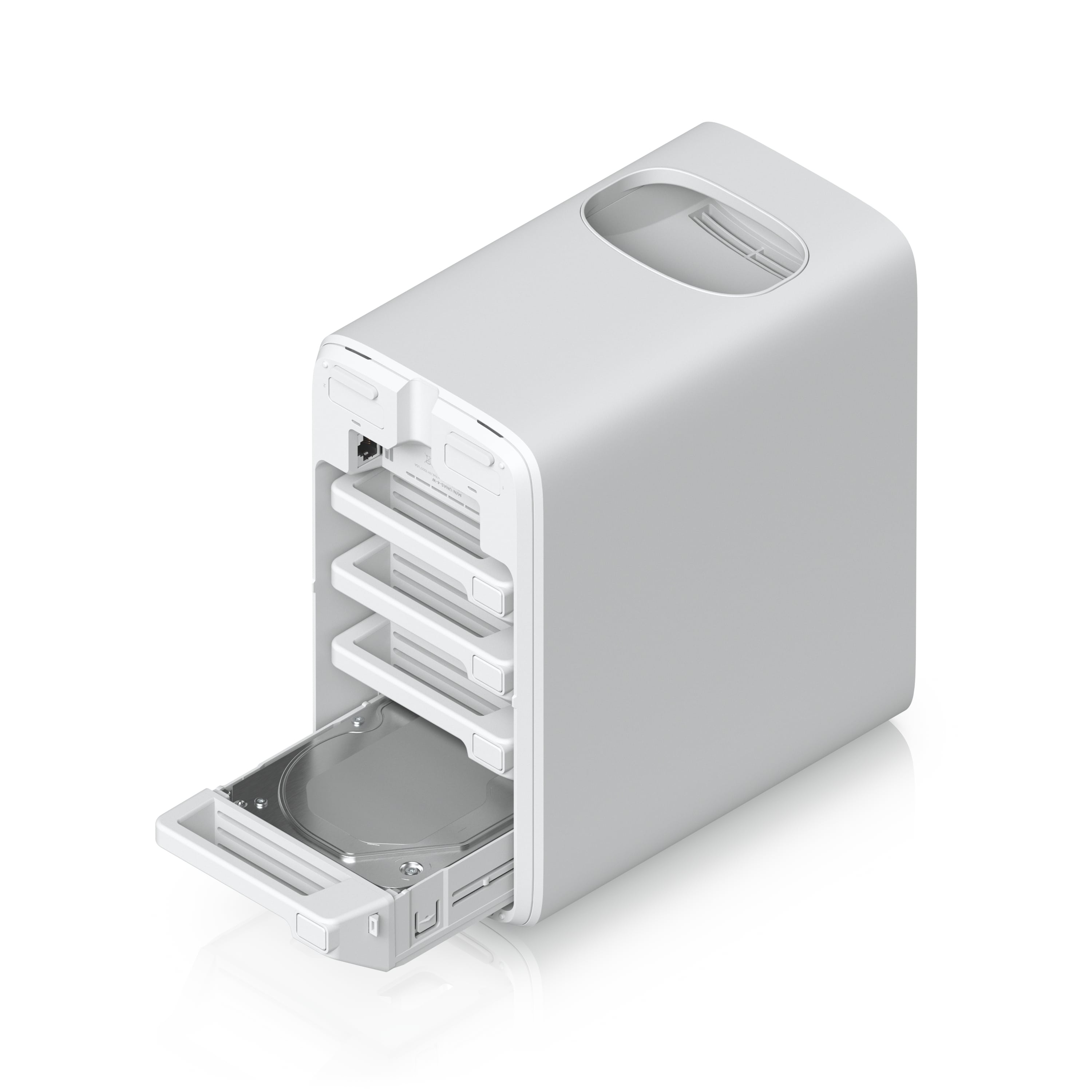 Ubiquiti UNAS 4 White UniFi Network Storage with Quad HDD Bays M.2 NVMe SSD Cache Slots and 2.5 GbE Network