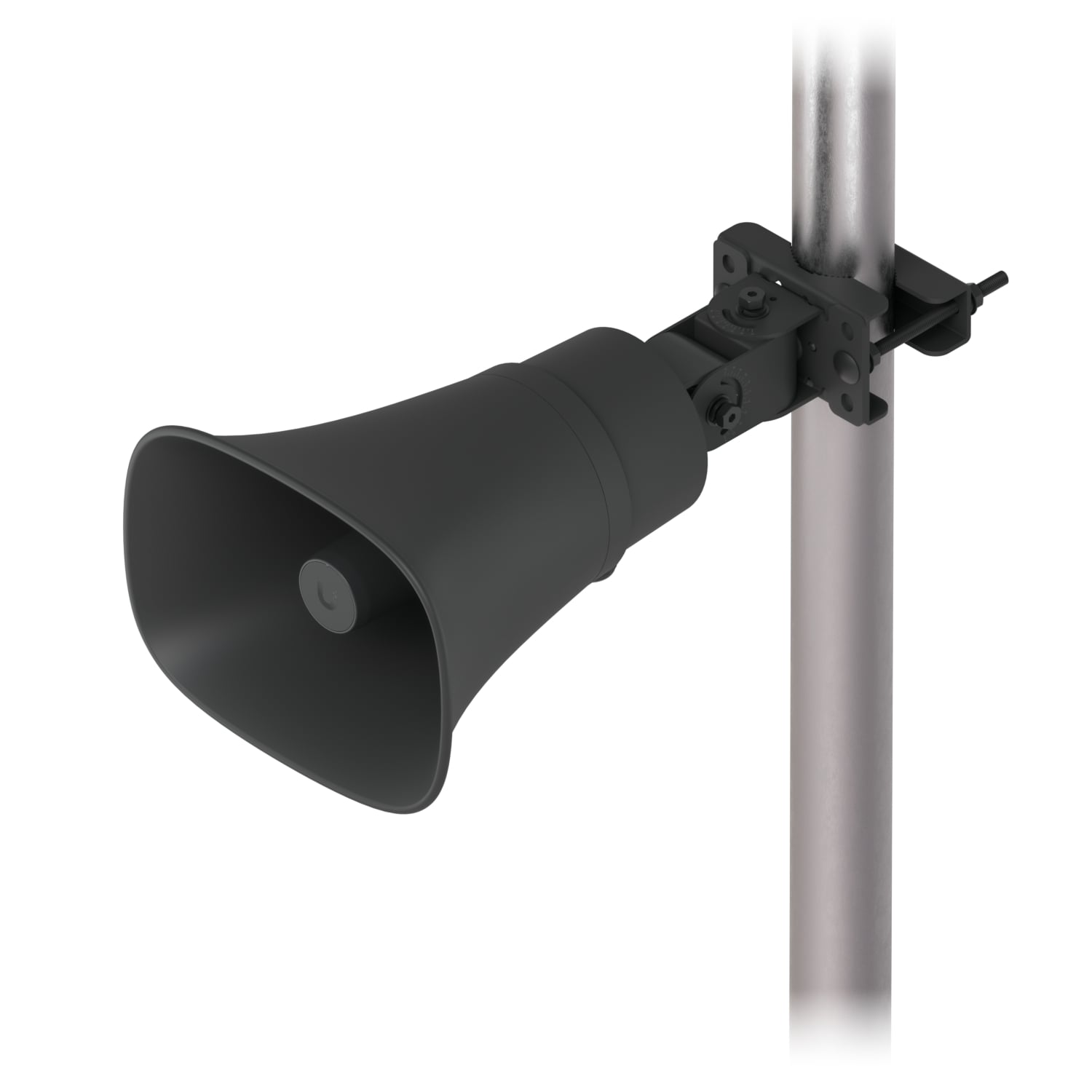 Ubiquiti AI Horn Speaker Black All Weather PoE Powered 120dB Alert Speaker with Wall Corner and Pole Mounting