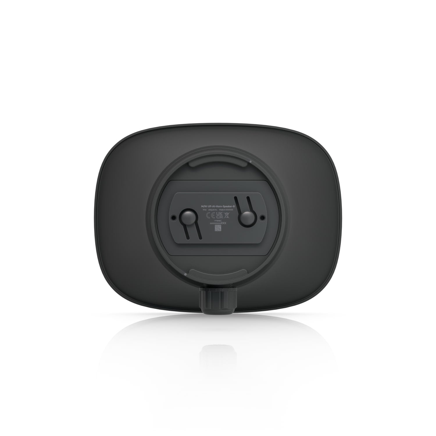 Ubiquiti AI Horn Speaker Black All Weather PoE Powered 120dB Alert Speaker with Wall Corner and Pole Mounting