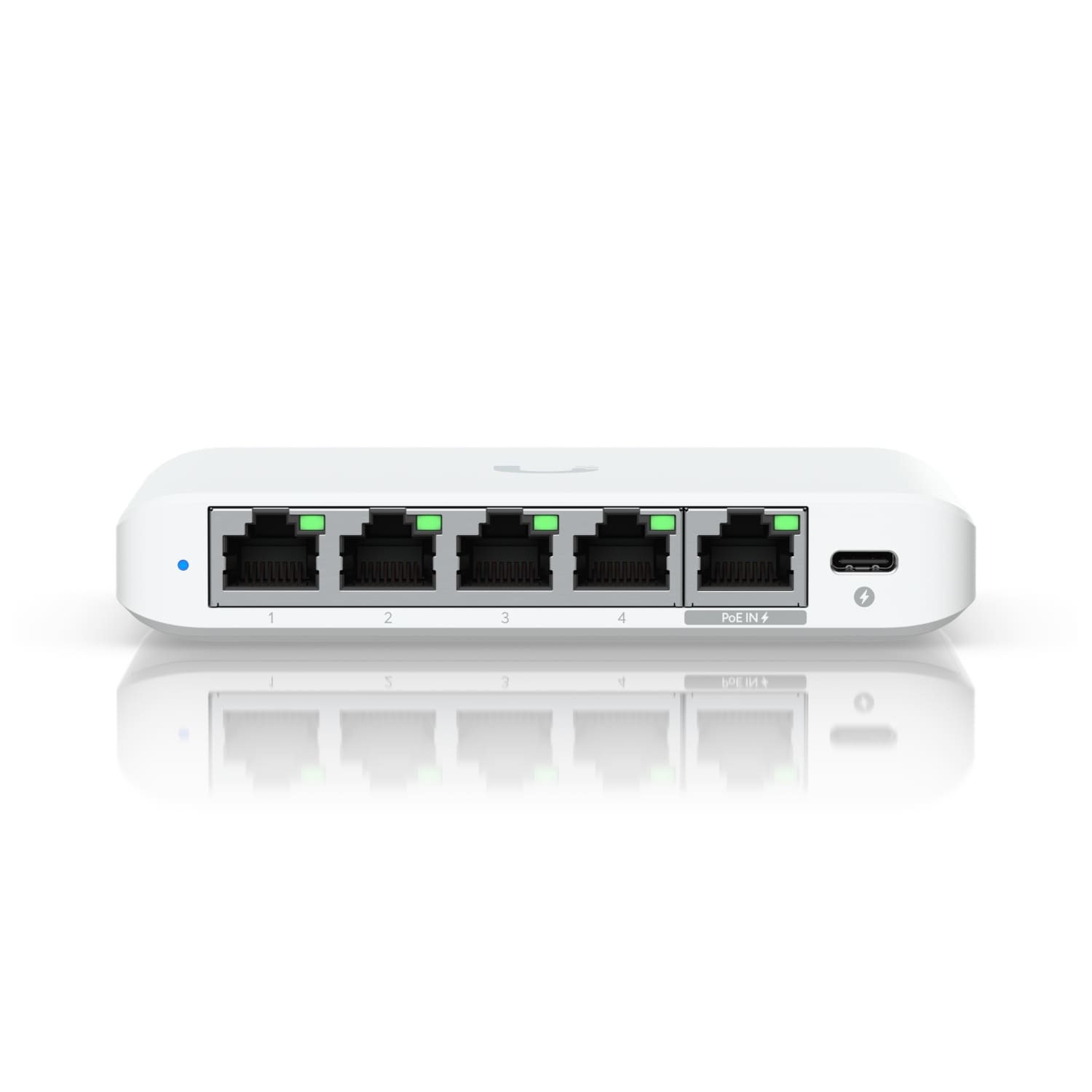 Ubiquiti Flex Mini 2.5G 5 Port Compact Switch with 2.5 Gigabit Speeds and Flexible PoE or USB C Power