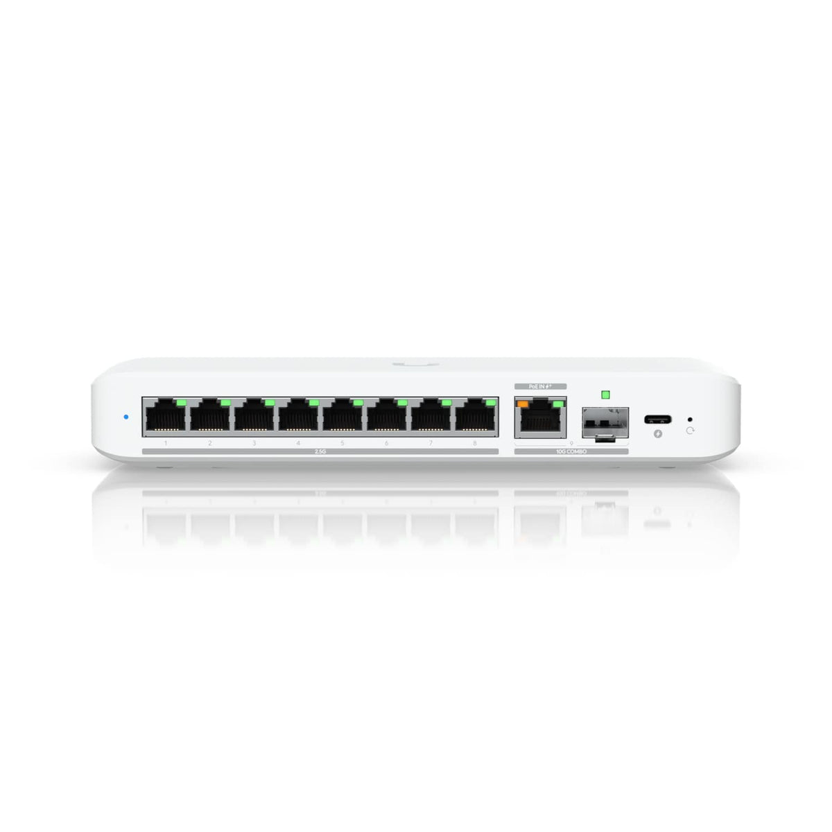 Ubiquiti Flex 2.5G 8 Port Switch with 10 GbE RJ45 SFP+ Combo Uplink and USB C or PoE+ Power
