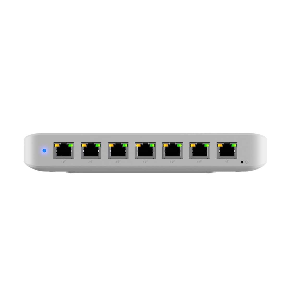 Ubiquiti Ultra 60W Compact 8 Port Layer 2 GbE PoE Plus Switch with PoE++ Input and Power Adapter