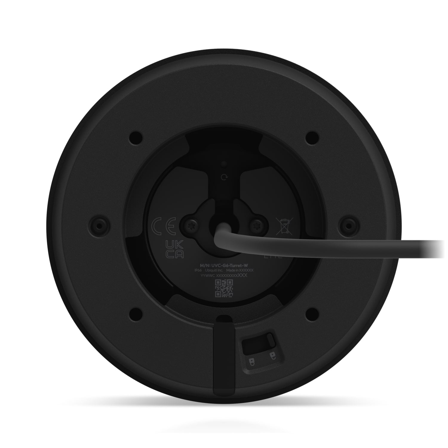 Ubiquiti UniFi G6 Turret Black All Weather 4K PoE Camera 8MP Sensor AI Face and License Plate Recognition IP66
