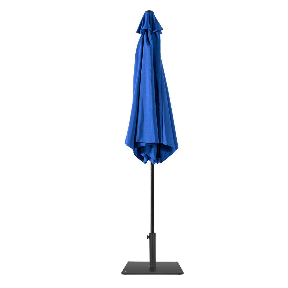 Square Outdoor Umbrella Base Stand Steel with 4 Adjustable Footpads Black