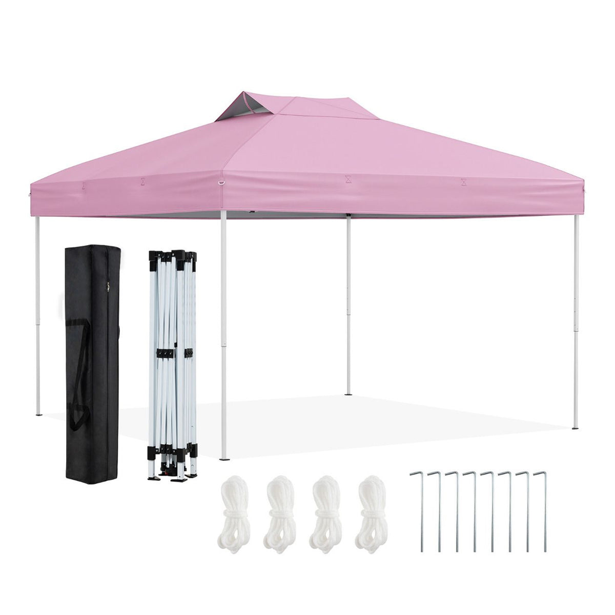 3x3M Pop Up Canopy Tent One Push Setup Outdoor Gazebo Adjustable Height Pink