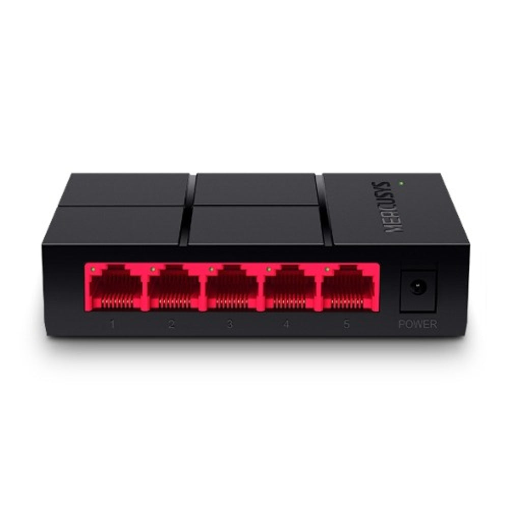 Mercusys MS105G 5 Port Gigabit Desktop Switch 5x Gigabit Ports Compact Design Plug N Play Green Ethernet
