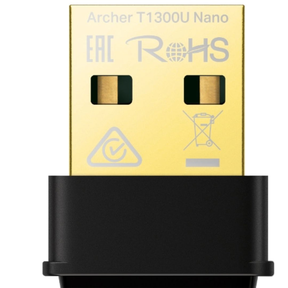 TP-Link Archer T1300U Nano AC1300 Wireless MU-MIMO USB Adapter Dual Band 2.4GHz 5GHz 867Mbps 400Mbps Windows Mac OS