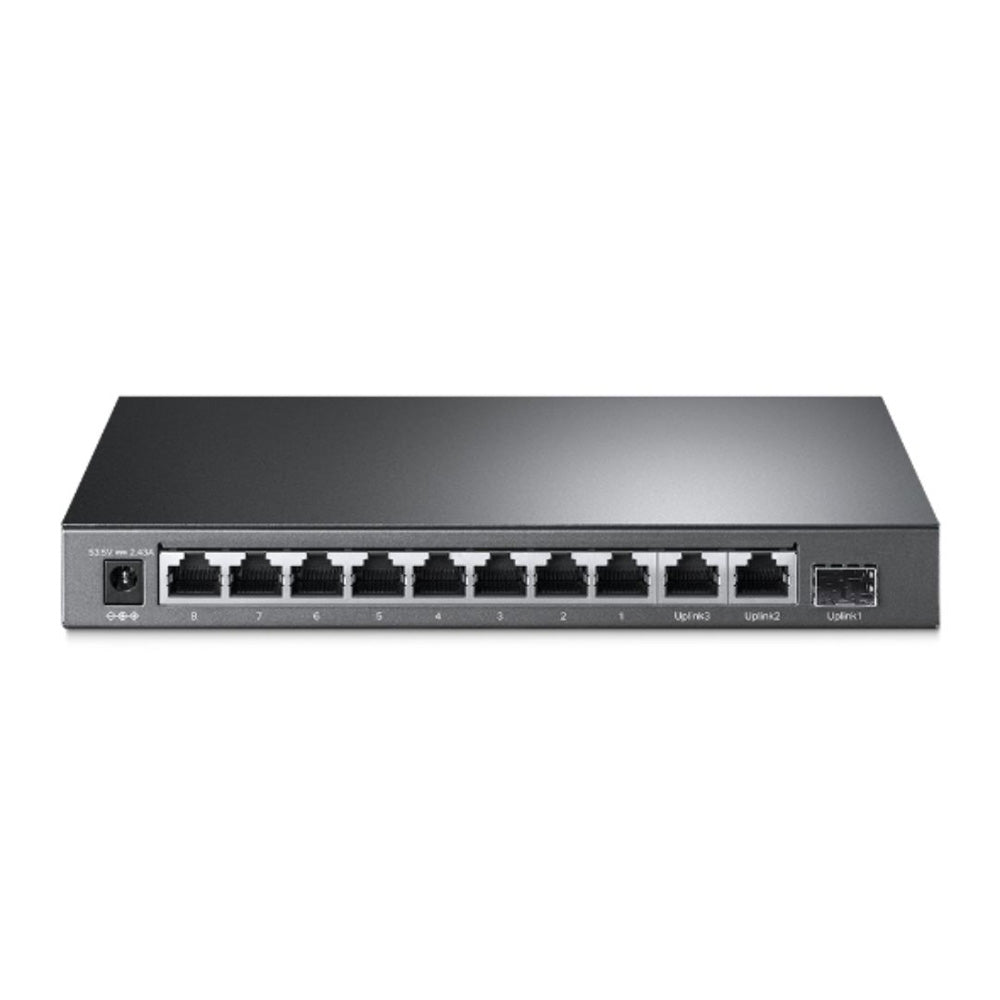 TP-Link TL-SL1311MP 11-Port PoE+ Desktop Switch 8 PoE Ports 124W 250m Extend Mode Isolation Fanless