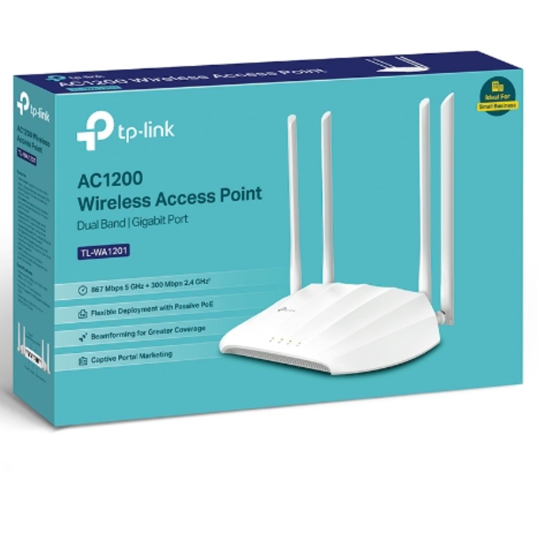 TP-Link TL-WA1201 AC1200 Wireless Access Point Dual Band Wi-Fi Multiple Modes Captive Portal Boosted Coverage
