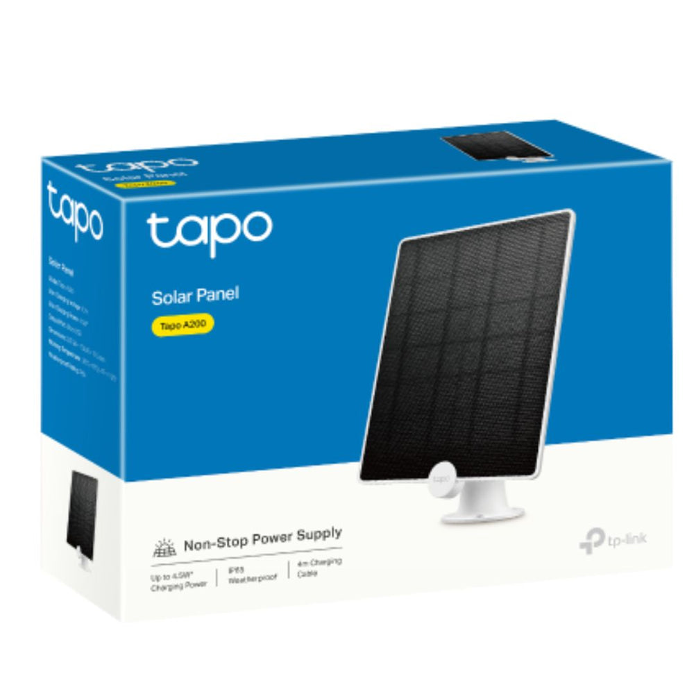 TP-Link Tapo Solar Panel Up to 4.5W Charging Power IP65 Weatherproof 4m Charging Cable 360° Adjustable Mounting Bracket