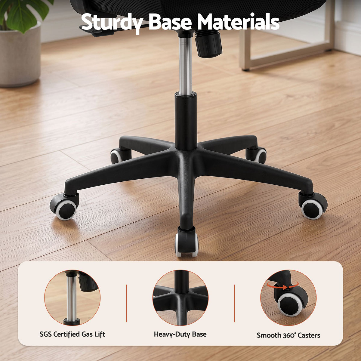 Artiss Ergonomic Office Chair Mesh Flip-up Arms Adjustable Headrest Black