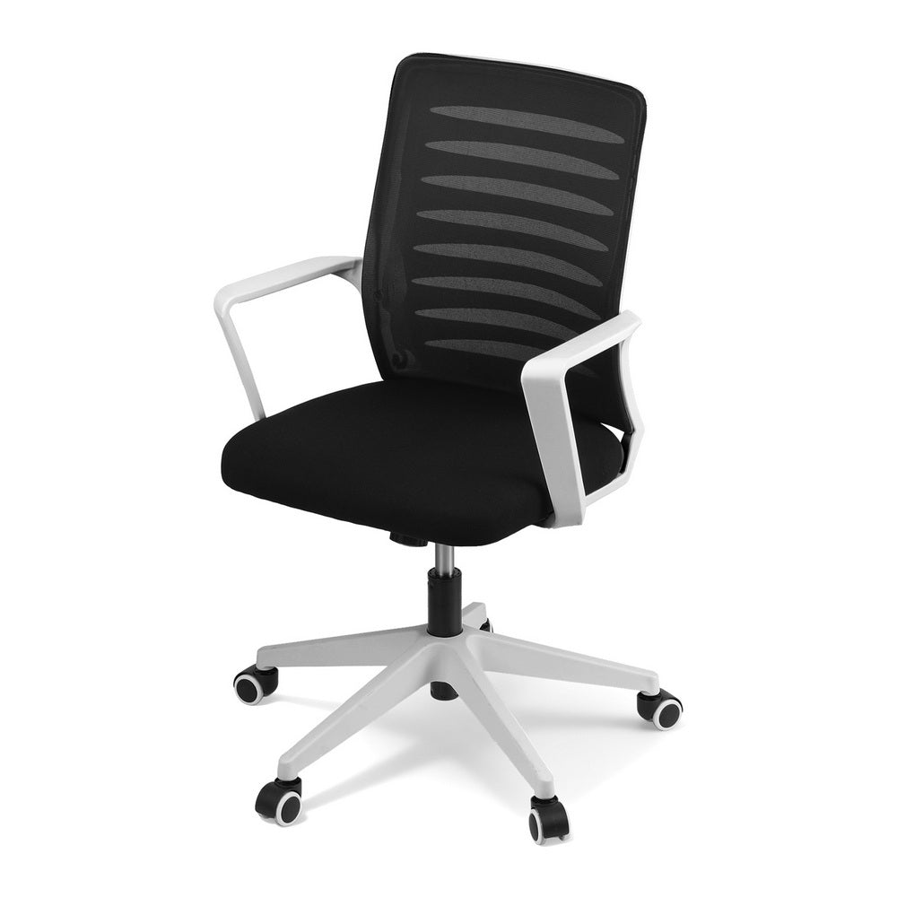 Artiss Ergonomic Office Chair Mesh Computer Desk Chairs with Lumbar Support Black and White