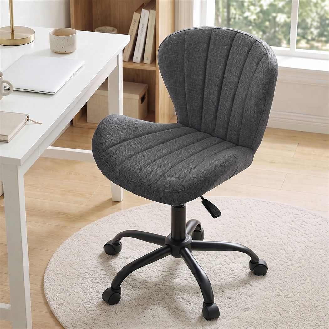 Artiss Ergonomic Office Chair Armless Height Adjustable Computer Desk Chair Grey