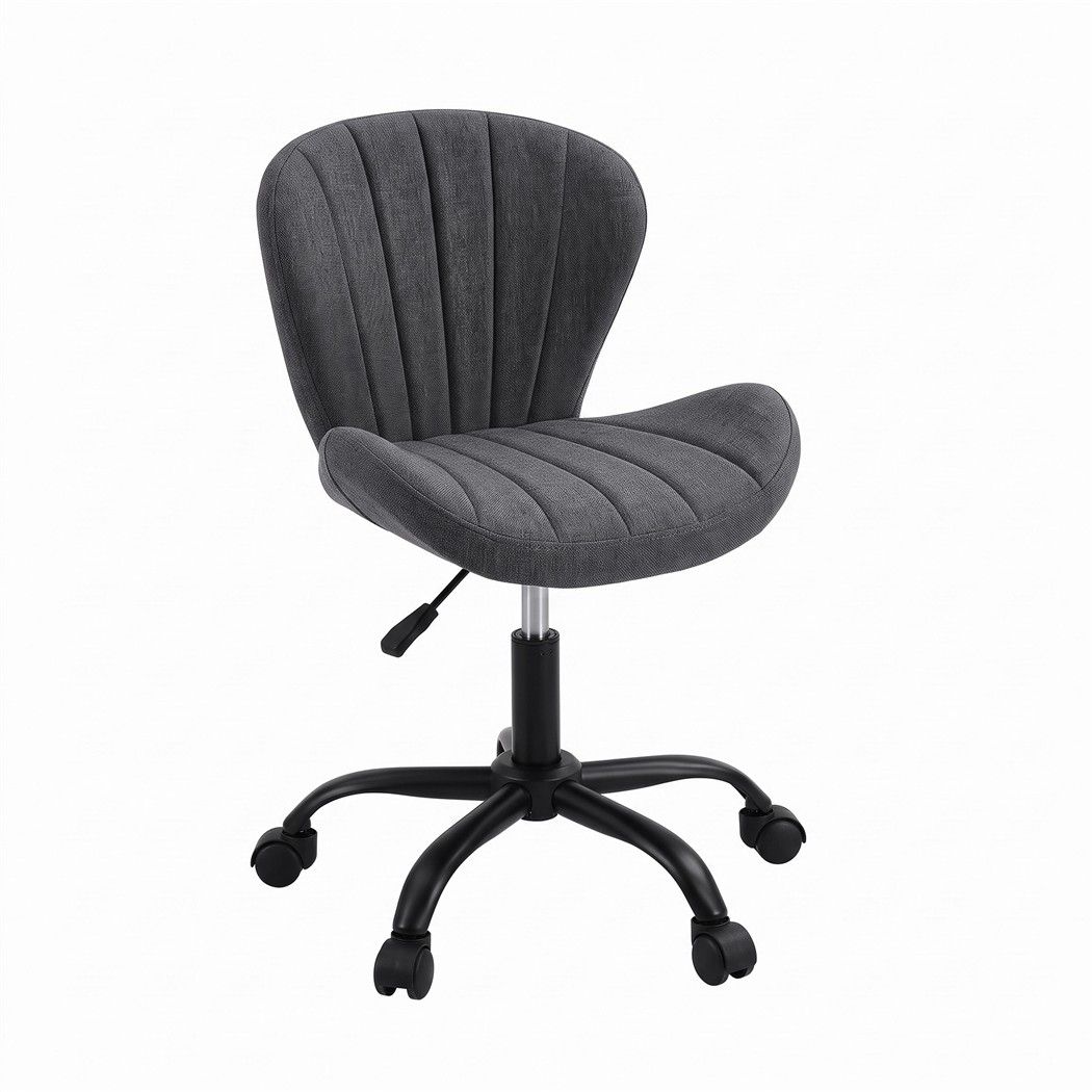 Artiss Ergonomic Office Chair Armless Height Adjustable Computer Desk Chair Grey