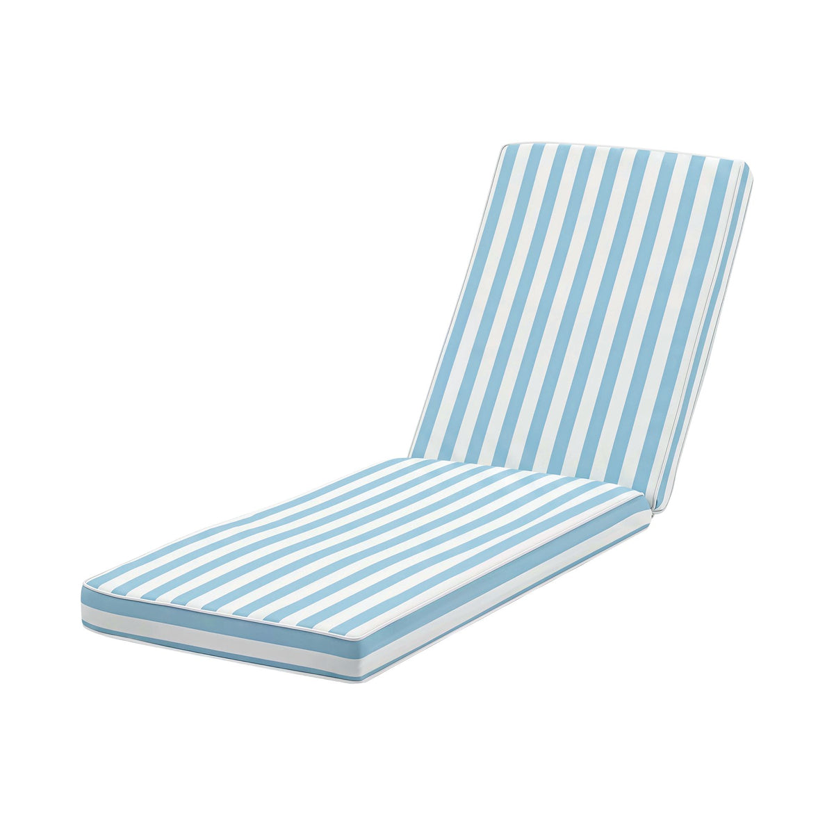 Gardeon Outdoor Chaise Lounge Cushion Chair Pad Sunbed Mattress Blue