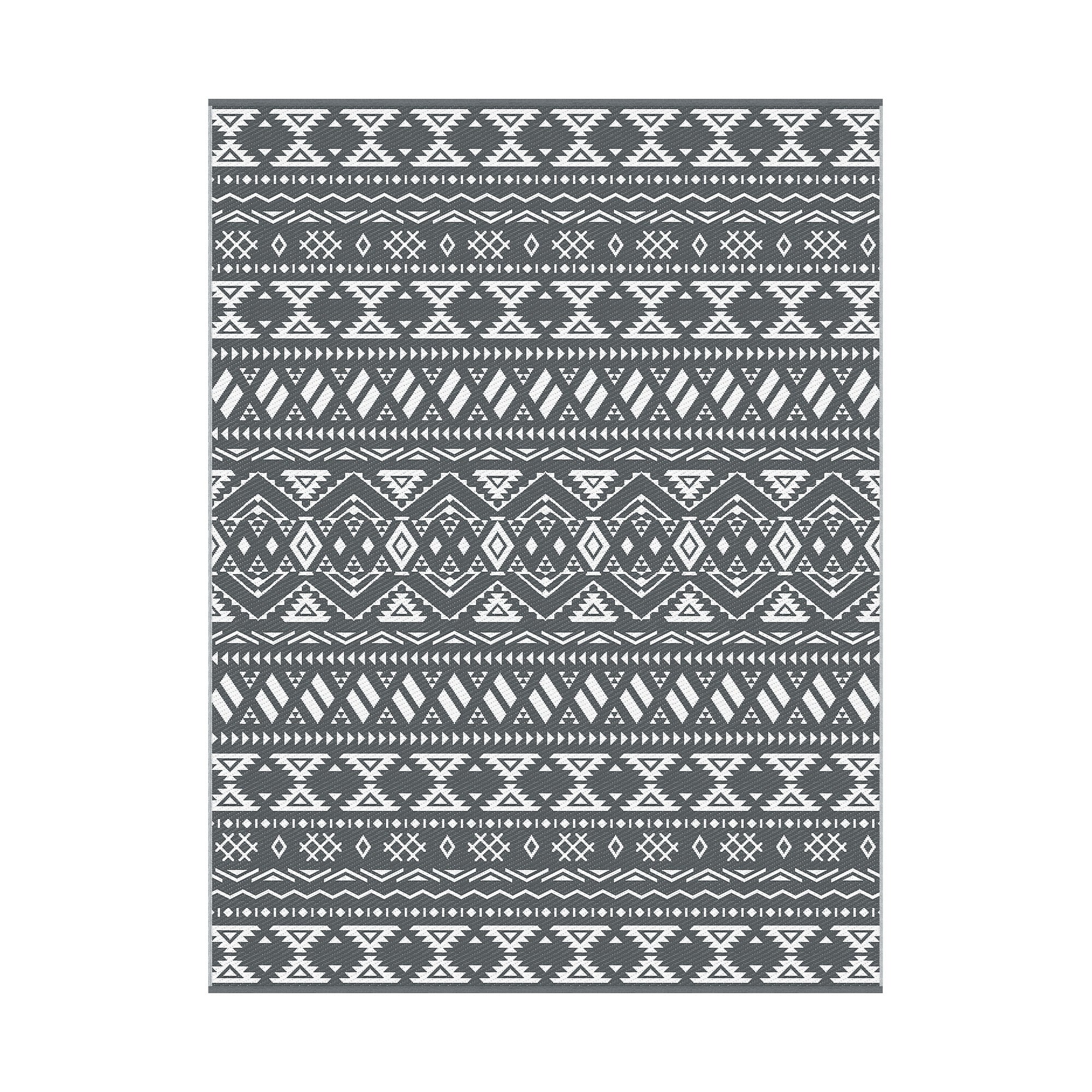 Gardeon Outdoor Rugs 274x366cm Large Carpet Reversible Mat PP Dual-Sided Patio Rug Bohemian