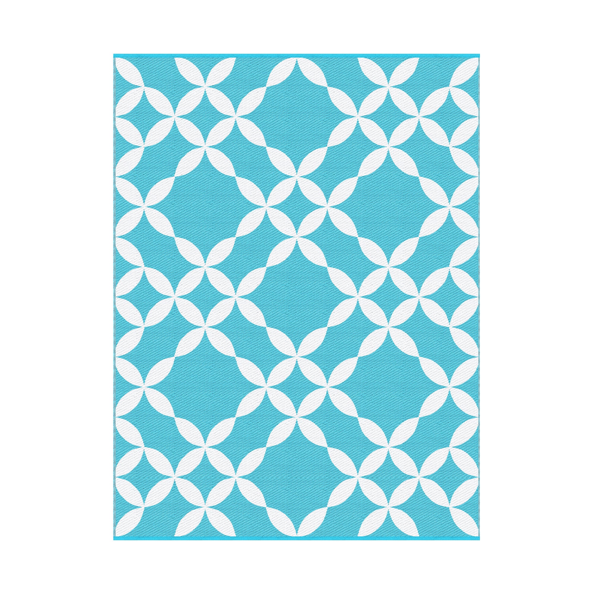 Gardeon Outdoor Rugs 274x366cm Large Carpet Reversible Mat PP Dual-Sided Patio Rug Light Blue