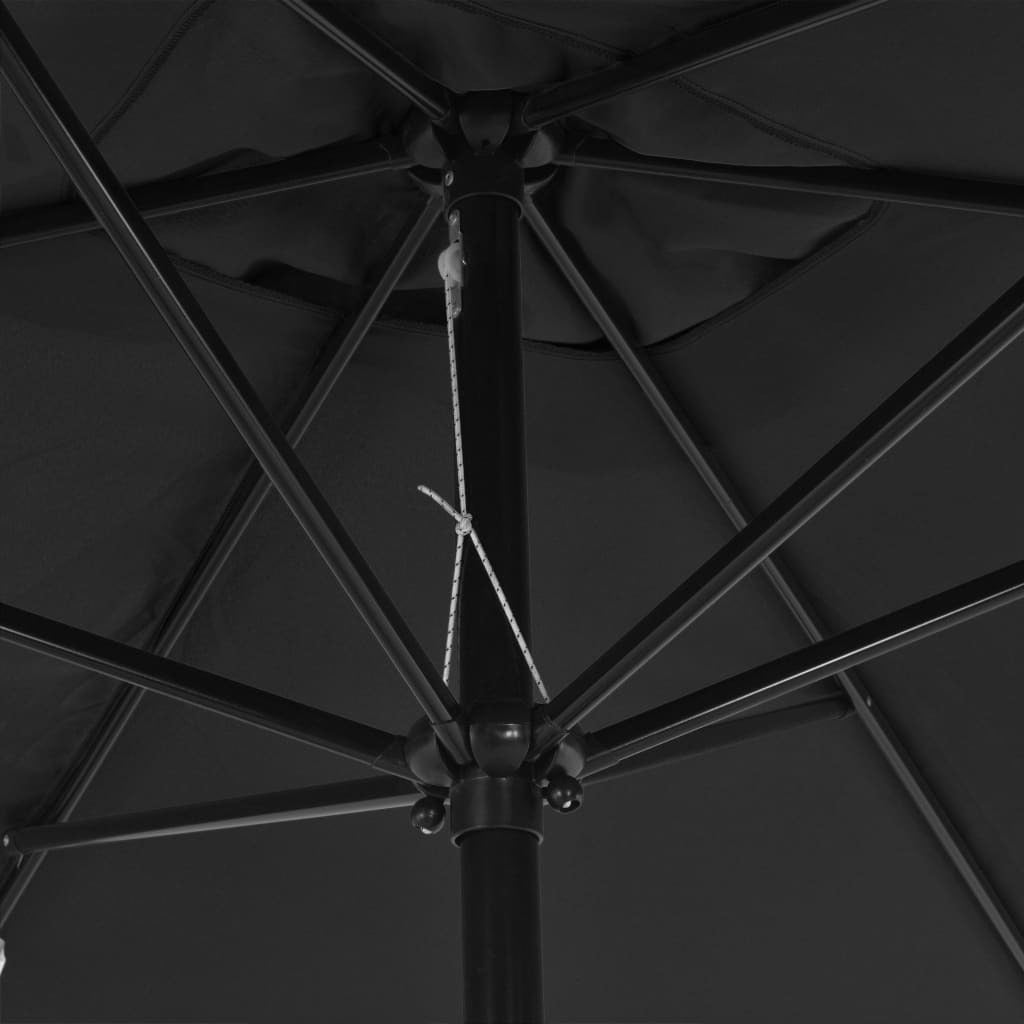 Garden Parasol Tilt 300x200cm Metal Pole Crank UV Protect Outdoor Anthracite