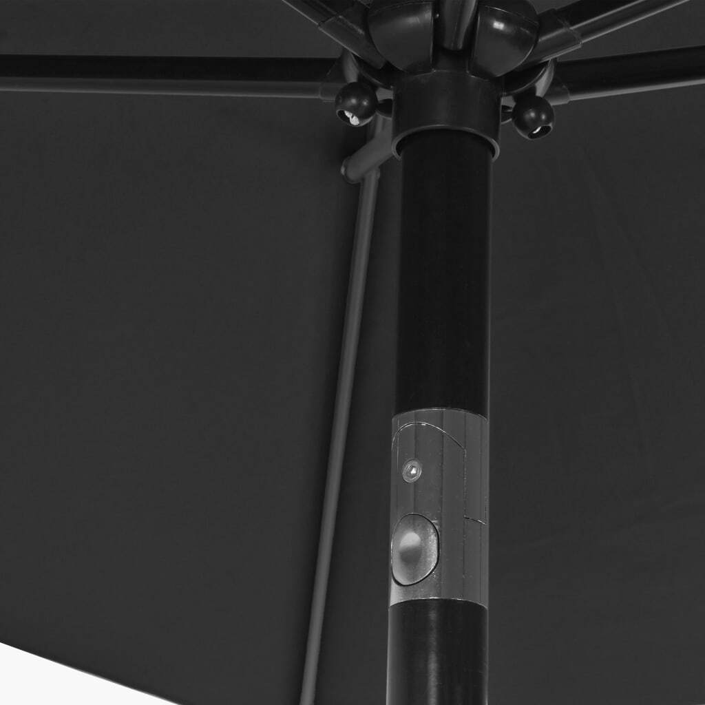 Garden Parasol Tilt 300x200cm Metal Pole Crank UV Protect Outdoor Anthracite