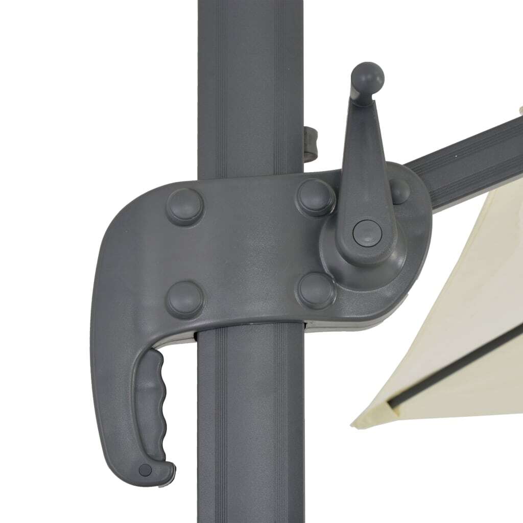 Garden Parasol with Portable Base Aluminium Frame Cantilever Patio Sand