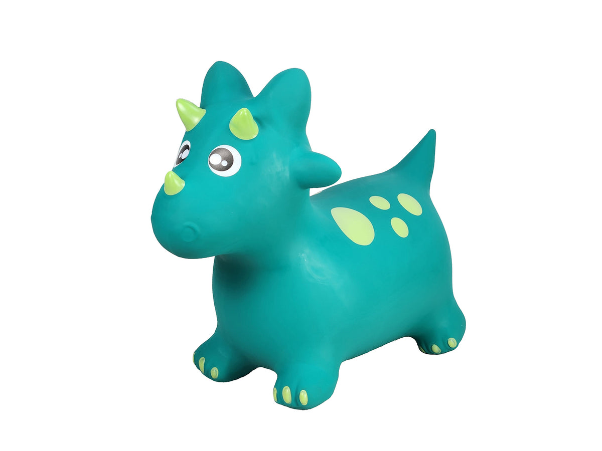 Kaper Kidz Bouncy Rider Spike Triceratops Inflatable Kids Ride On Toy