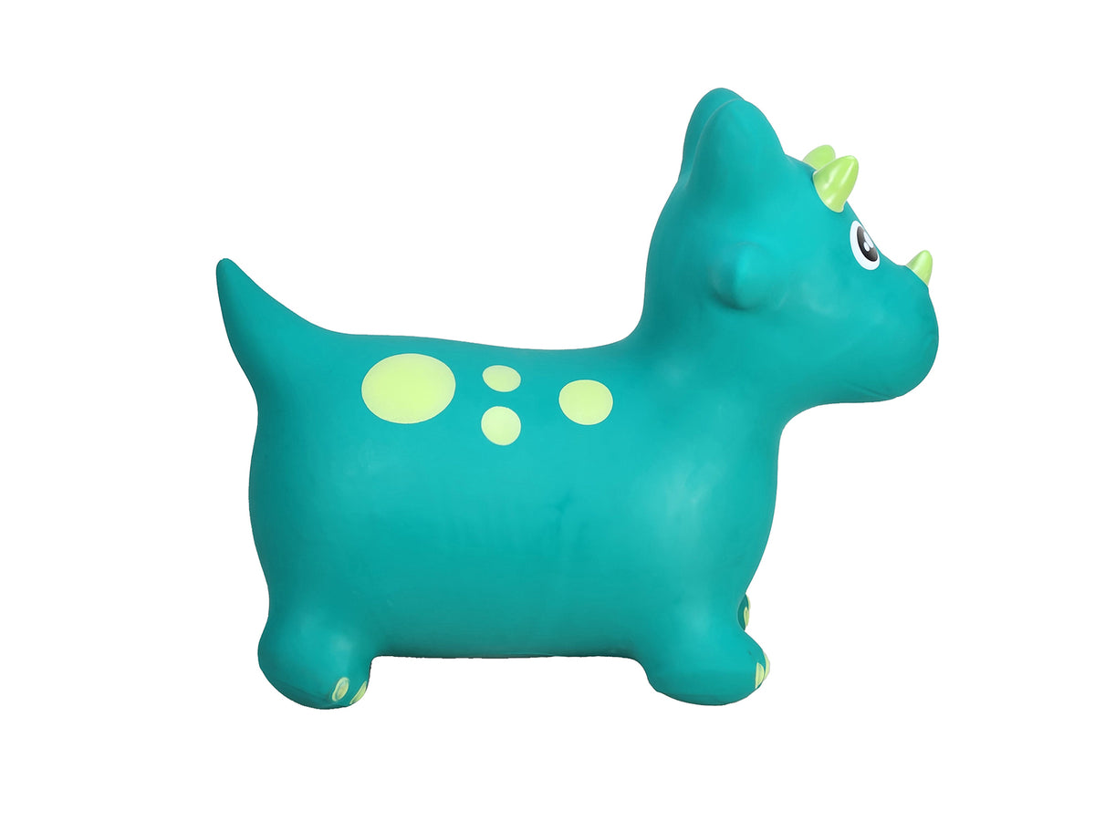 Kaper Kidz Bouncy Rider Spike Triceratops Inflatable Kids Ride On Toy