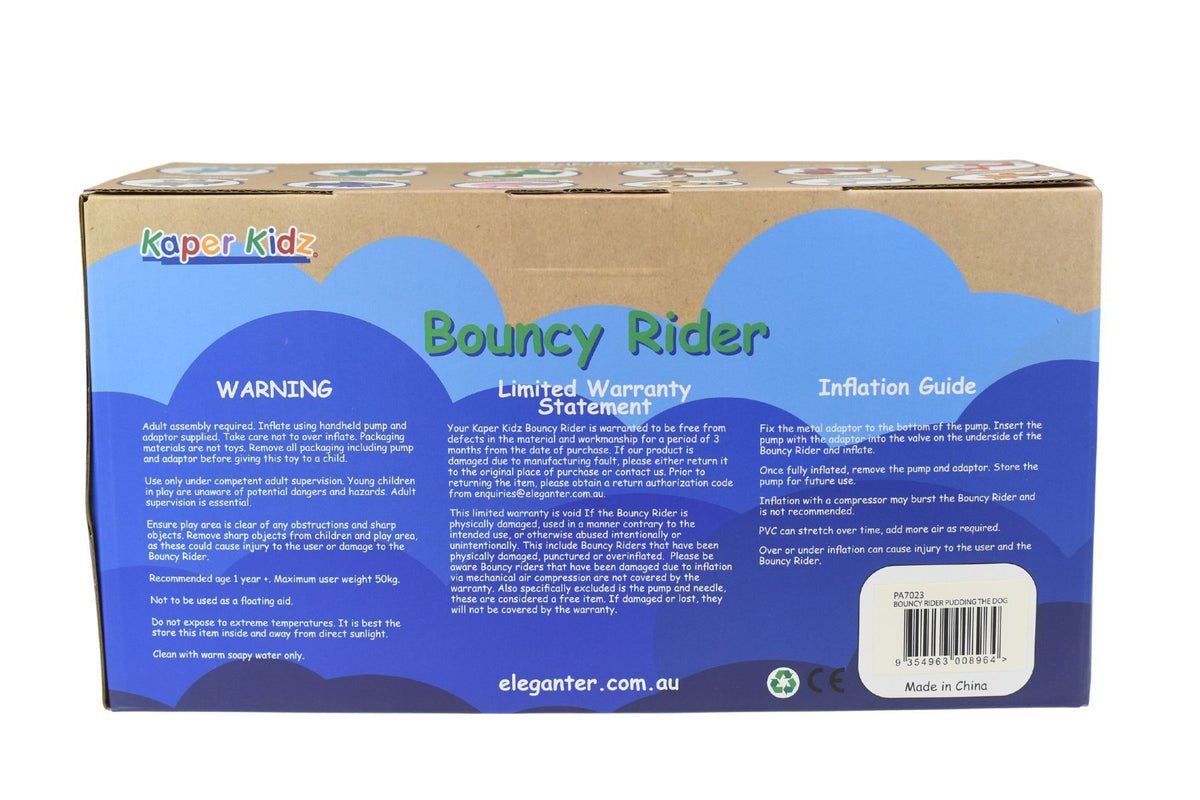 Kaper Kidz Bouncy Rider Spike Triceratops Inflatable Kids Ride On Toy