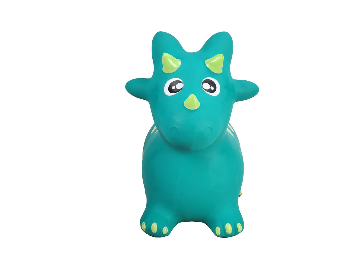 Kaper Kidz Bouncy Rider Spike Triceratops Inflatable Kids Ride On Toy