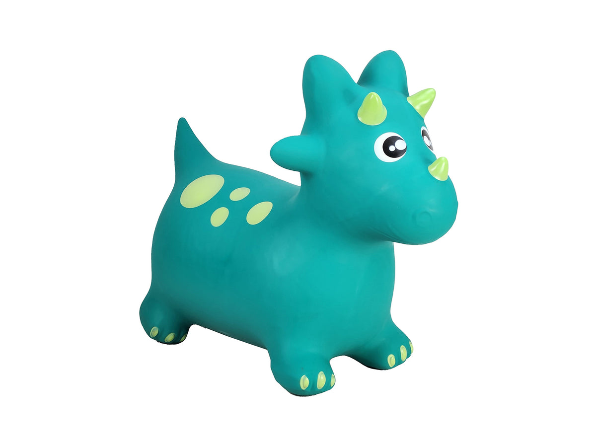 Kaper Kidz Bouncy Rider Spike Triceratops Inflatable Kids Ride On Toy