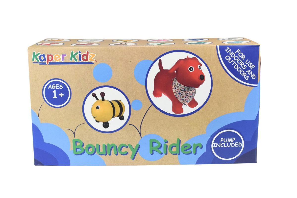 Kaper Kidz Bouncy Rider Spike Triceratops Inflatable Kids Ride On Toy