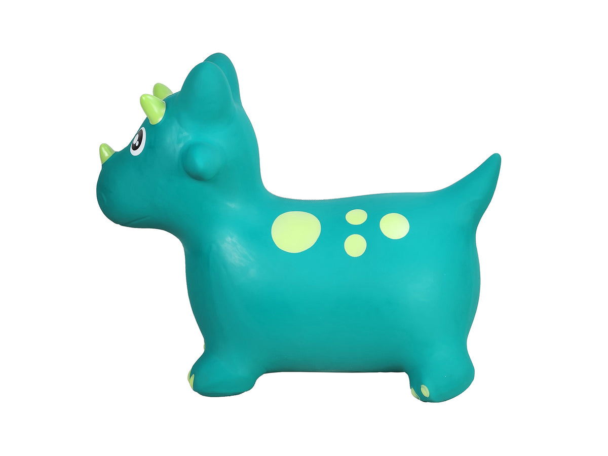 Kaper Kidz Bouncy Rider Spike Triceratops Inflatable Kids Ride On Toy
