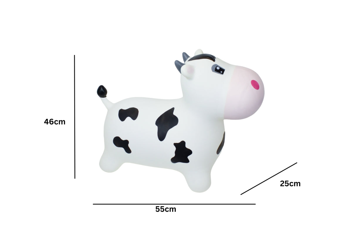 Kaper Kidz Bouncy Rider Moo Moo Cow Inflatable Kids Ride On Toy