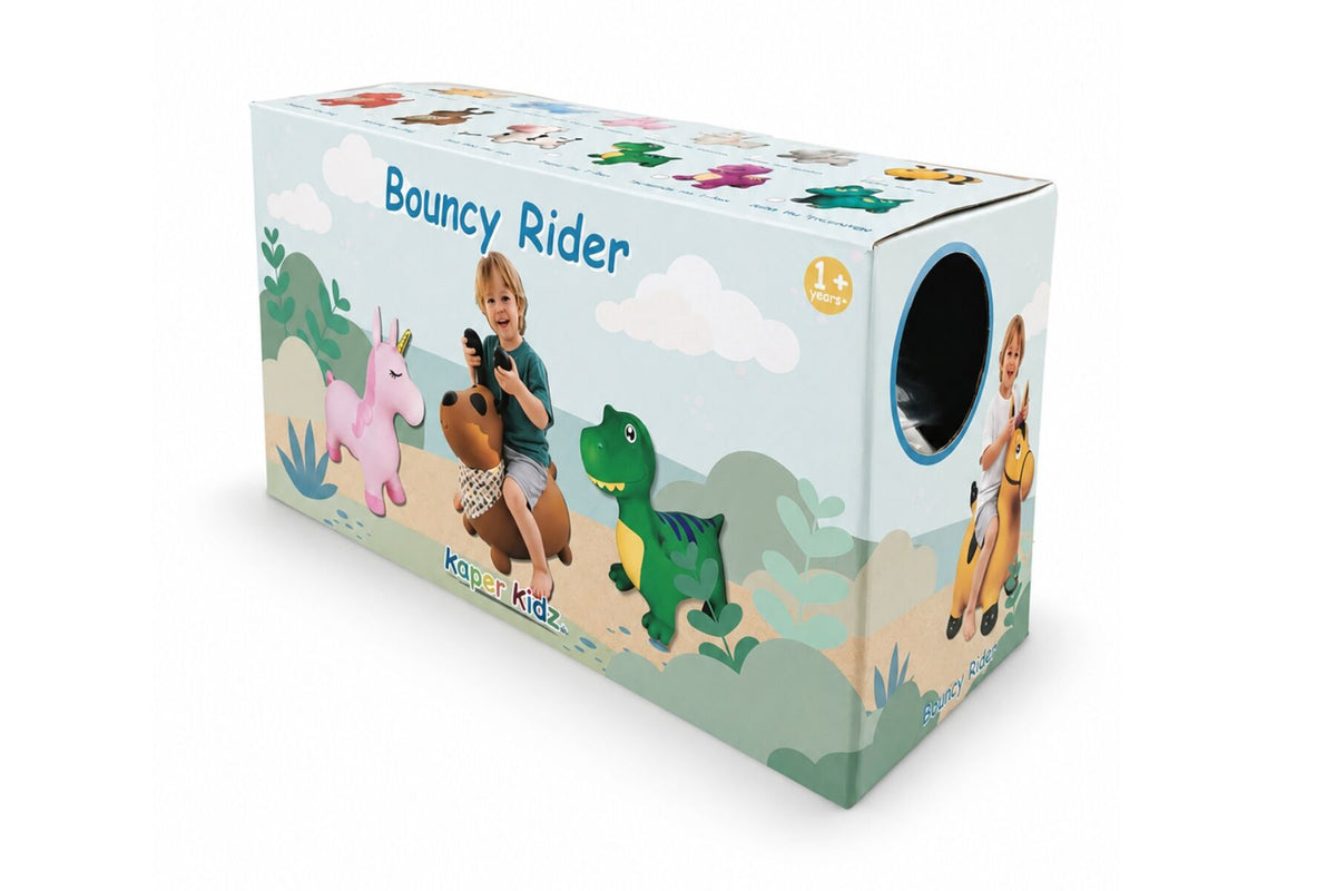 Kaper Kidz Bouncy Rider Moo Moo Cow Inflatable Kids Ride On Toy