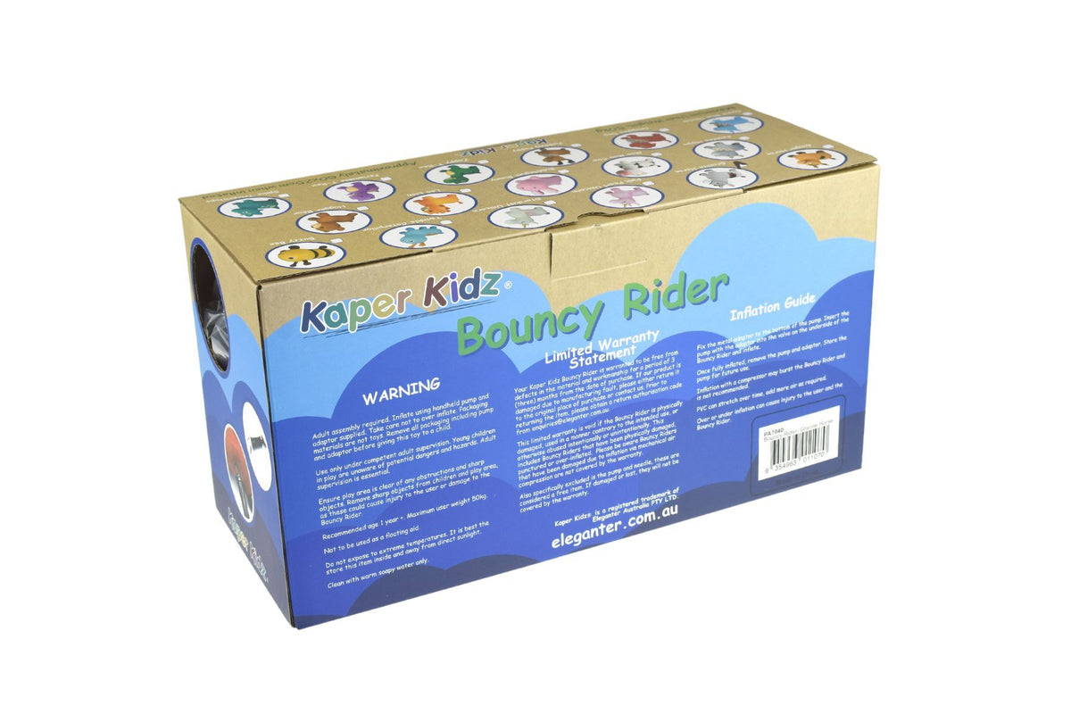 Kaper Kidz Bouncy Rider Unicorn Inflatable Kids Ride On Toy Pink
