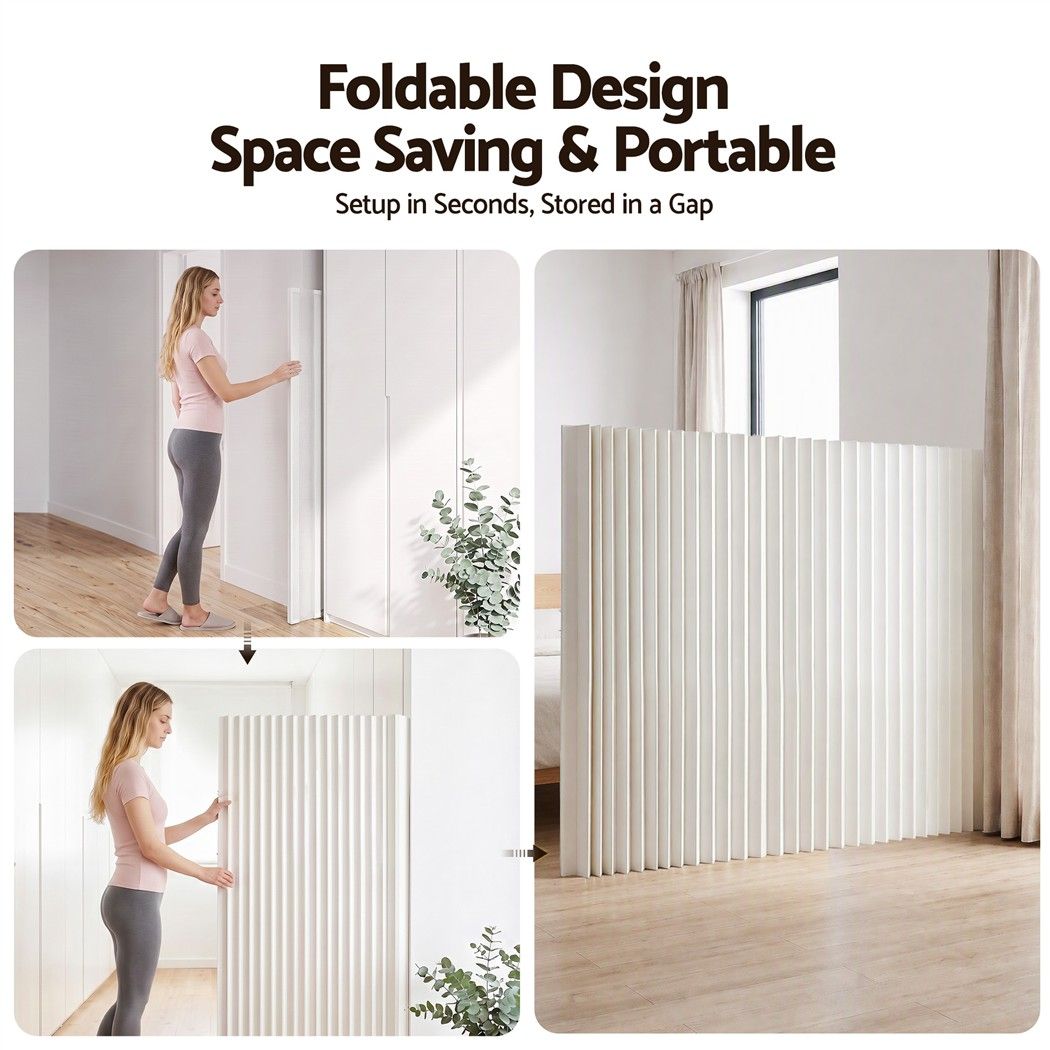 Artiss Paper Room Divider Folding Screen Honeycomb Privacy Freestanding White