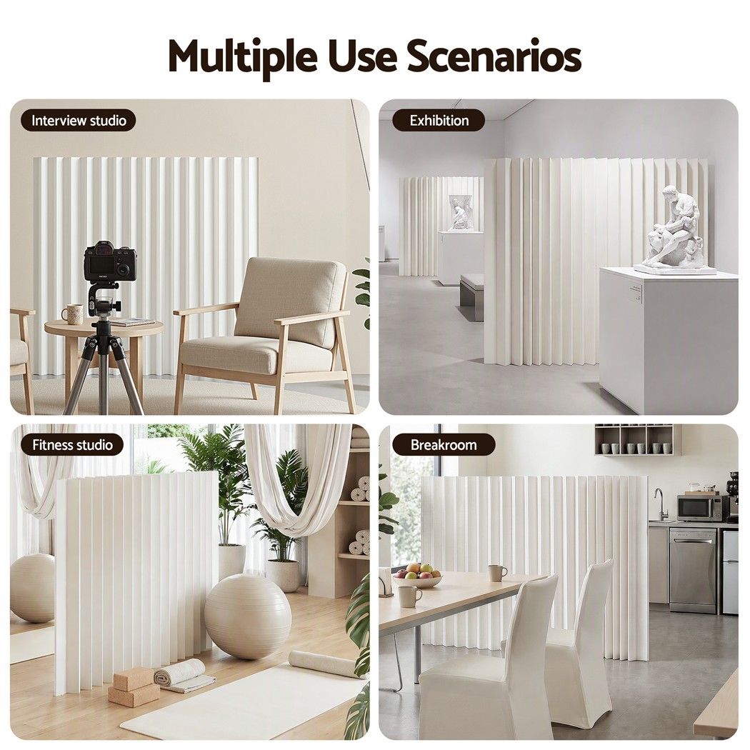 Artiss Paper Room Divider Folding Screen Honeycomb Privacy Freestanding White