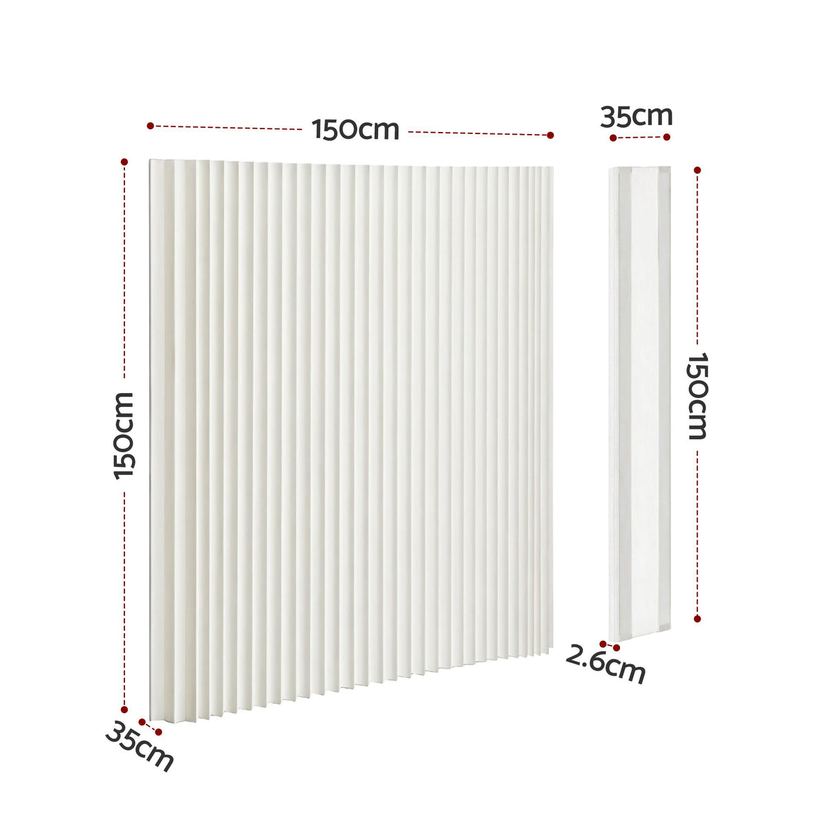 Artiss Paper Room Divider 2Pcs Folding Partition Screen Honeycomb Privacy Screen Freestanding 150cm White