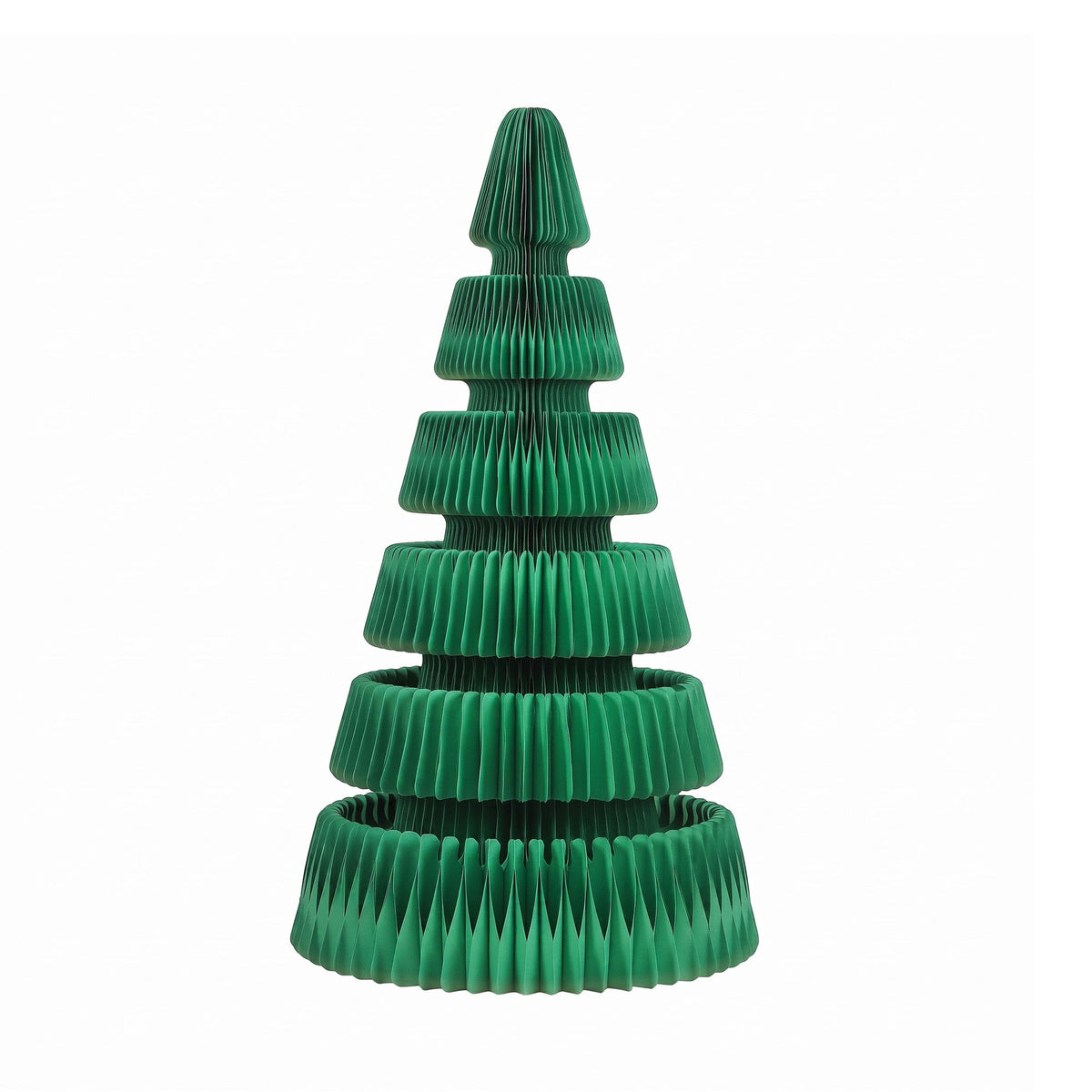 Jingle Jollys Paper Christmas Tree 111CM w/ Star Topper LEDs Green