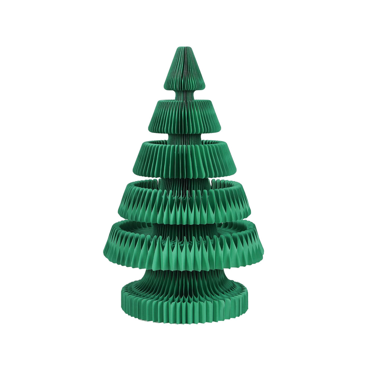 Jingle Jollys Paper Christmas Tree 87CM w/ Star Topper LEDs Green
