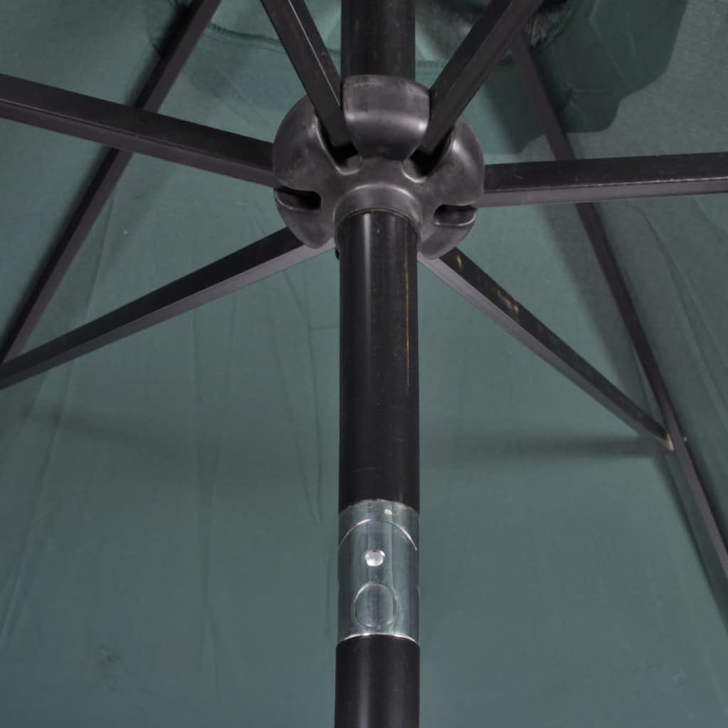 Garden Parasol Rectangular 200x300cm Steel Pole Crank Tilt UV Protect Green