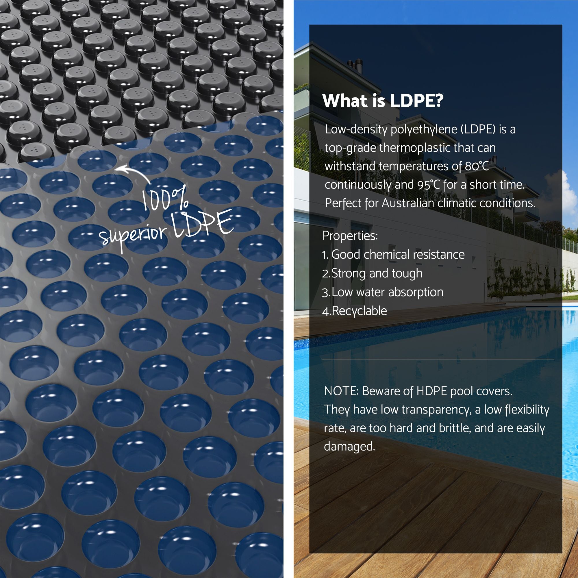 Aqua Buddy Pool Cover 500 Micron 9.5x5m w/ Blue Roller 5.55m Swimming Pools Black Solar Blanket