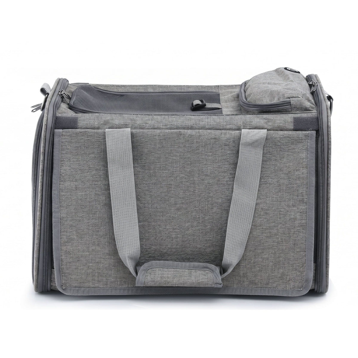 i.Pet Foldable Pet Carrier Bag Durable Travel Crate Portable Dog Cat Kennel Grey